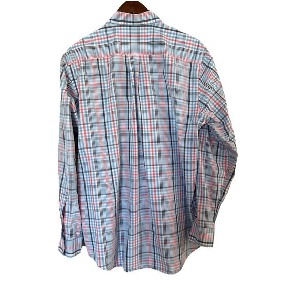 Vineyard Vines Whale Shirt Slim Fit Pastel Plaid Button Up Long Sleeve Large - Picture 5 of 13